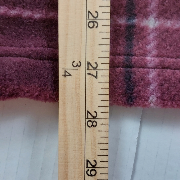 Casual Corner Annex Sweater Fleece Womens Size XLRG Maroon Plaid Zip NWT $29.99 - Picture 5 of 8